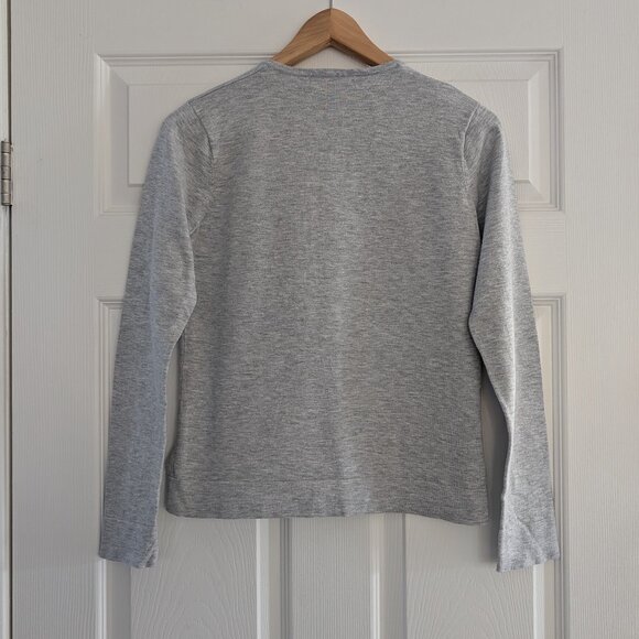 Cardigan sweater button up light grey size small - Picture 2 of 13